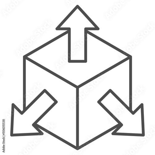 Scalability Outline Icon Element For Design