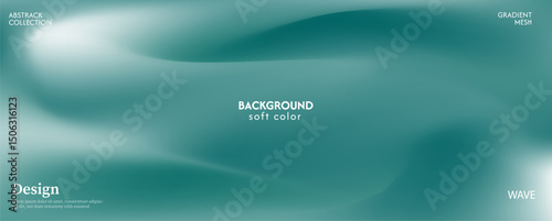 Soft bright and glowing natural green landscape gradient background, luxurious pastel color combination, product advertisement, card, poster and website template