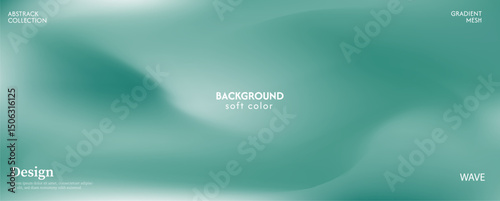 Soft green landscape gradient background bright and glowing, luxurious pastel color combination, product advertisement, card, poster and website template