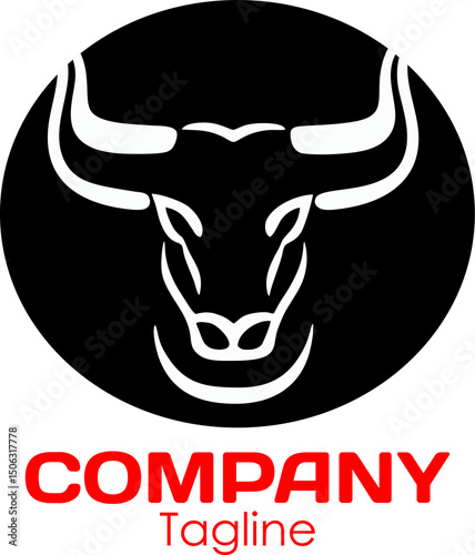 Bison icon silhouette, Buffalo silhouette isolated, Vector illustration Buffalo Logo Design, Bull Logo