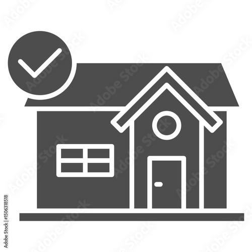 Accommodation Glyph Icon Element For Design