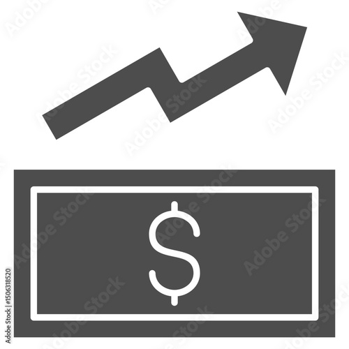 Inflation Glyph Icon Element For Design
