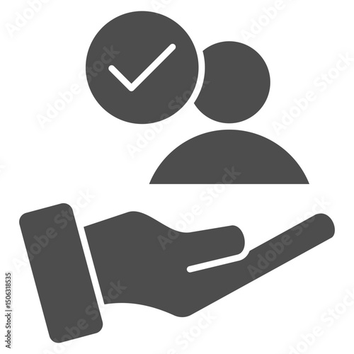 Delegation Glyph Icon Element For Design