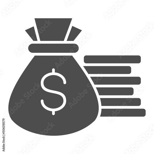 Capital Glyph Icon Element For Design