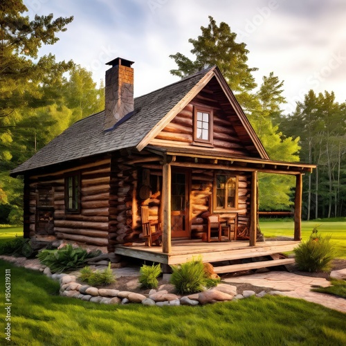 an AI Image Generator, Asian Architecture with Courtyard and Garden Landscaping