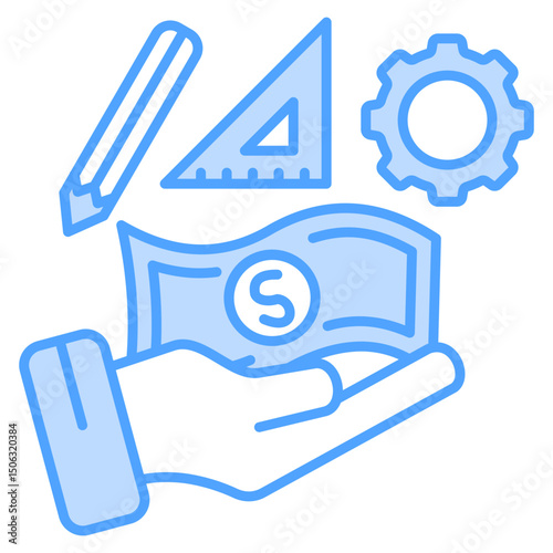Profession Blue Icon Element For Design