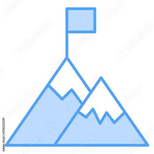 Mission Blue Icon Element For Design