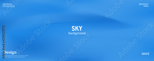 Soft and glowing sky blue landscape gradient background, luxurious pastel color combination, product advertisement, card, poster and website template