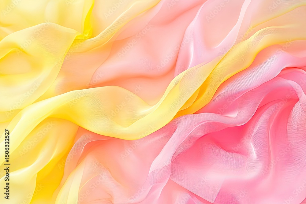 Obraz premium Soft, flowing, pastel fabric drapes