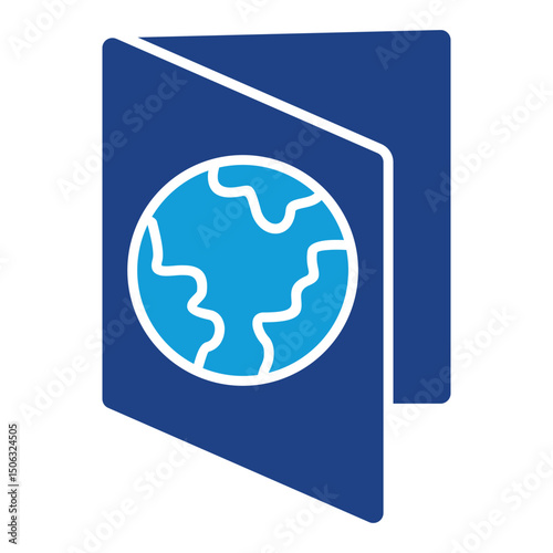 Passport Dual Tone Icon Element For Design