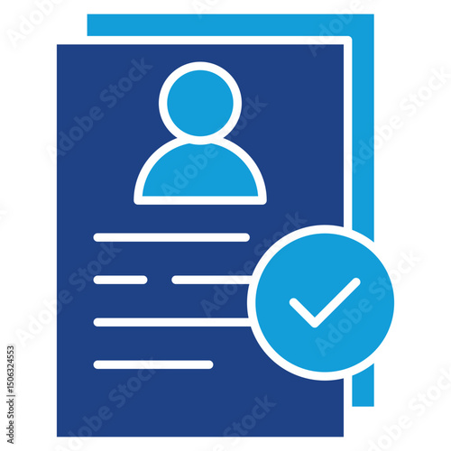 Resume Dual Tone Icon Element For Design