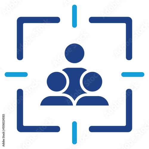 Target Market Dual Tone Icon Element For Design