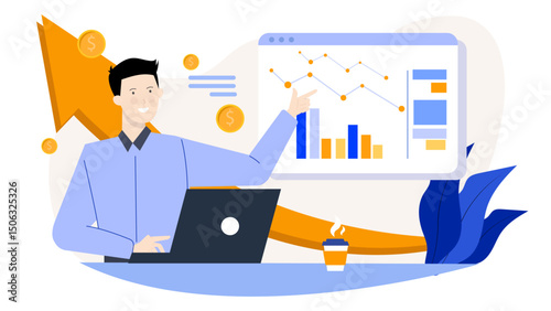 Suitable for business presentations, marketing materials, and financial reports. Ideal for showcasing technology, analysis, charts, graphs, and insights.