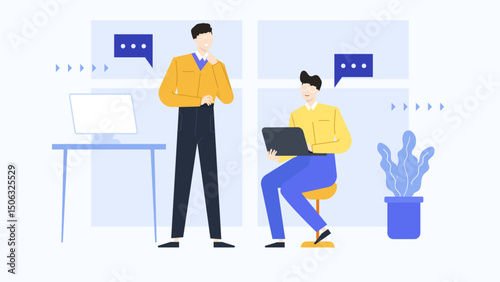 Suitable for business presentations, blogs, or articles about teamwork, collaboration, office dynamics, corporate environment, working professionals, or office culture.
