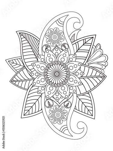 Flower coloring pages for adults