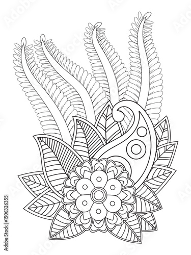 Flower coloring pages for adults