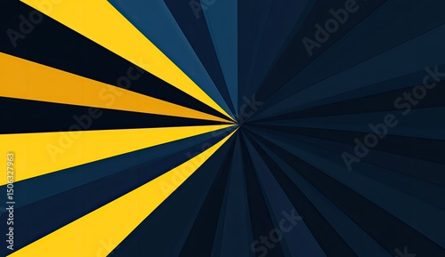 Dark navy and gold radiating stripes