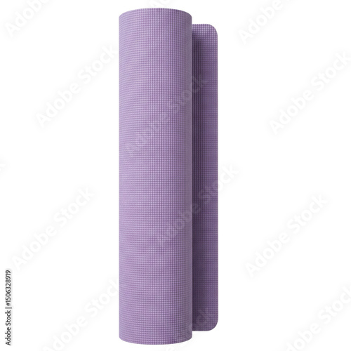 Rolled lavender yoga mat