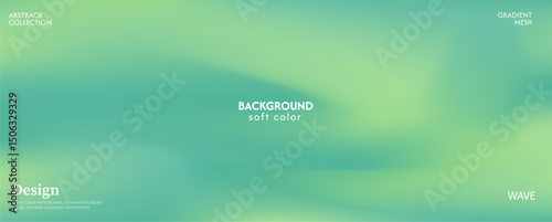 Soft and glowing fresh green gradient background, luxurious pastel color combination, product advertisement, card, poster and website template