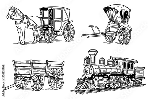 Traditional and Early Modern Transportation Vehicles