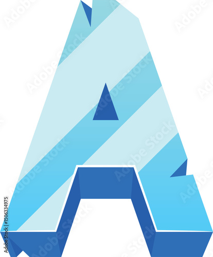 A capital letter ice cold font