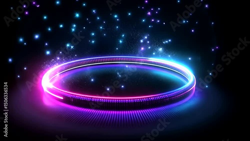 Neon Circle Platform
