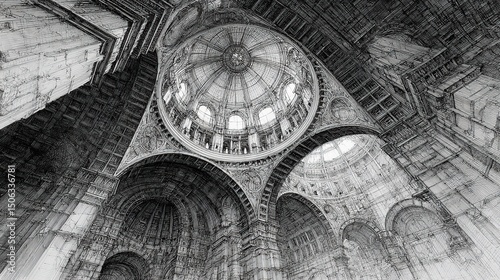 Cathedral Interior Dome Architectural.