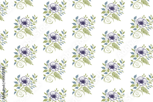 one line flower drawing, seamless floral background, trendy kitchen wear design, cotton texture pattern, fashion pillow cover

