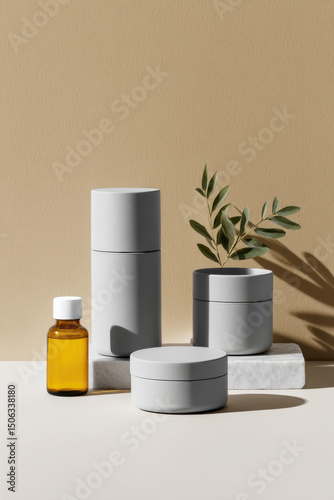 Wallpaper Mural collection of household items featuring soft touch surfaces elegantly arranged on matte background Torontodigital.ca