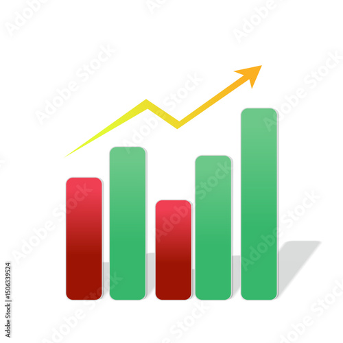five levels of graphs with increasing endings show skyrocketing business