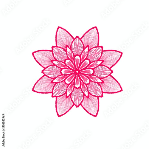 Fototapeta Naklejka Na Ścianę i Meble -  pink flower isolated on white background