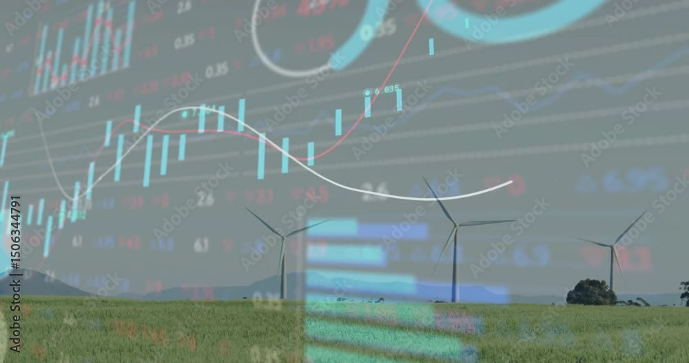 Candlestick Trigger Candlestick chart appearing triggers wind turbines powering market ...