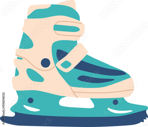 Professional skate boot vector illustration