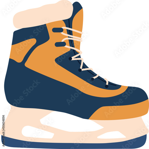 Ice skate shoe vector illustration
