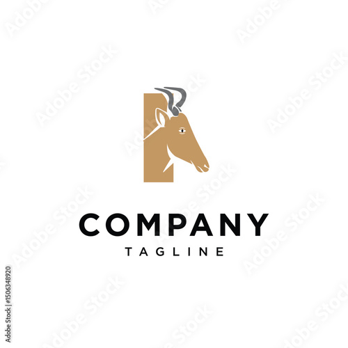 Letter I Kongoni Logo Icon Vector