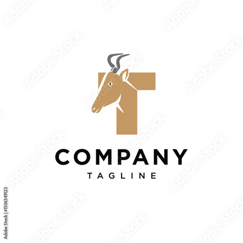 Letter T Kongoni Logo Icon Vector