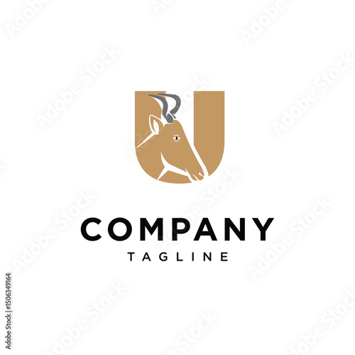 Letter U Kongoni Logo Icon Vector