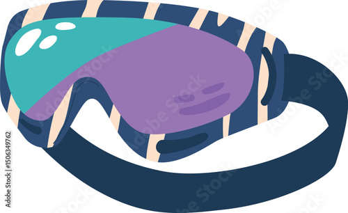Trendy fashion snow goggles vector illustration