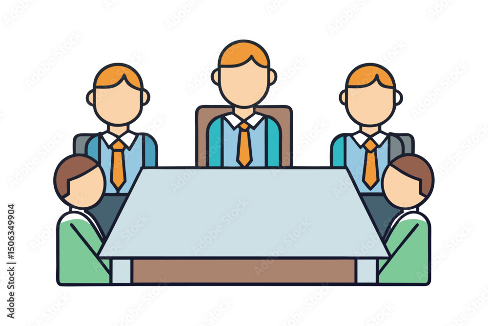 group of business people flat style isolated on white background group of business people flat style isolated on white background