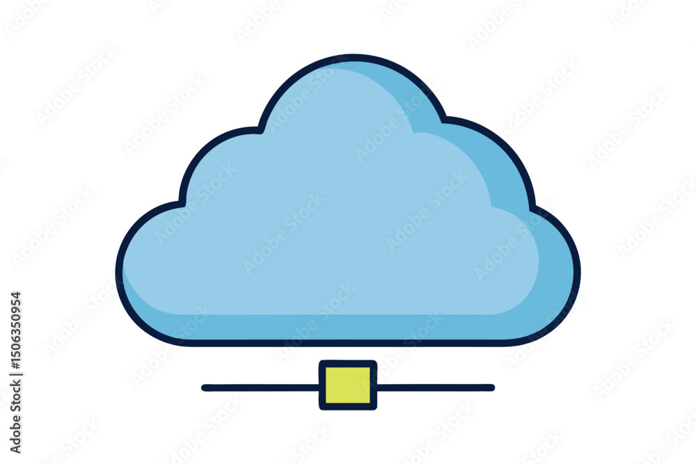 cloud computing icon vector illustration on white background cloud computing icon vector illustration on white background