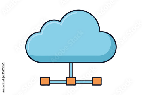 cloud computing icon vector illustration on white background