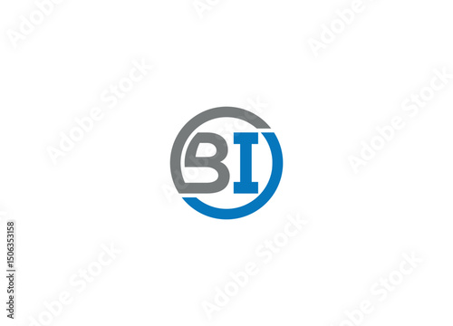 Letter bi logo design vector icon template