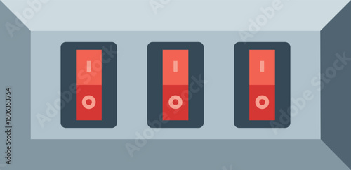 Switch toggle buttons panel vector illustration