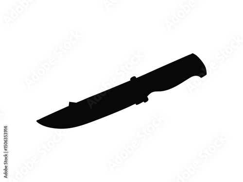  black knife icon graphic isolated on white background
