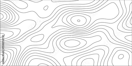 Abstract white contour wave lines topographic background, lines map seamless pattern, modern wallpaper texture and realistic design used for banner and posters, mountain relief geographic pattern.	
