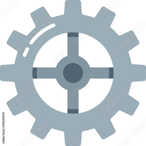 Setting gear technical part vector illustration