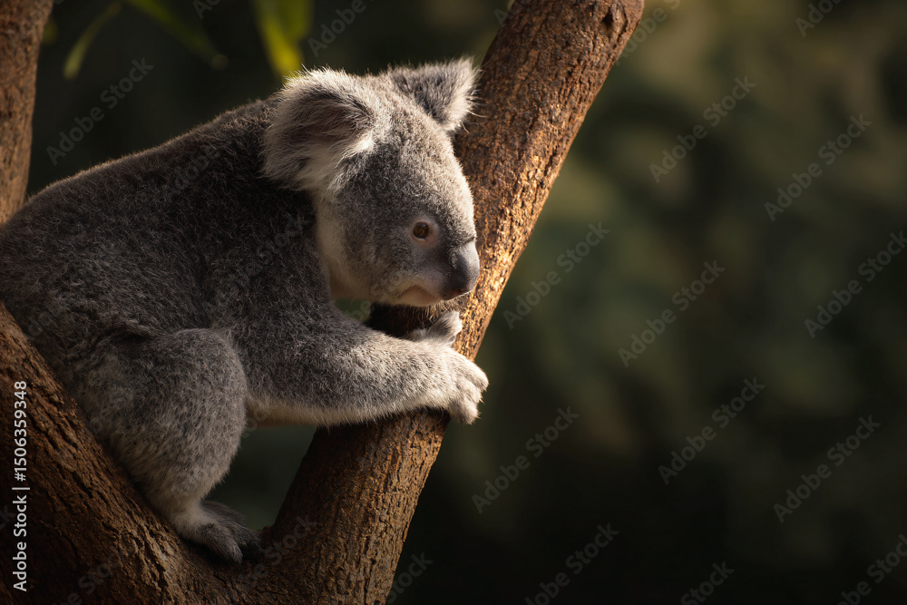 a koala bear is sitting in a tree a koala bear is sitting in a tree