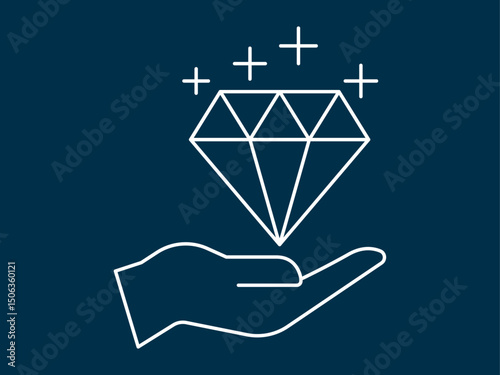 Value icon. Black Friday icon and symbol. White outline Icon. Simple outline icon.	