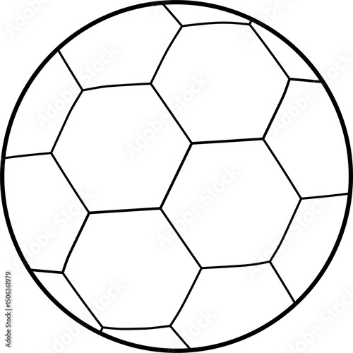 Handball ball outline vector