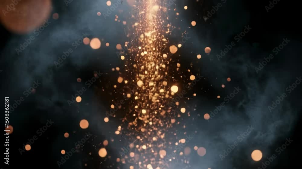 abstract background with particles fractal movement
